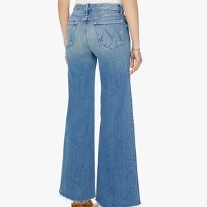 Mother The Tomcat Roller Fray 70's Wide Leg Raw Hem Jeans, US 28
